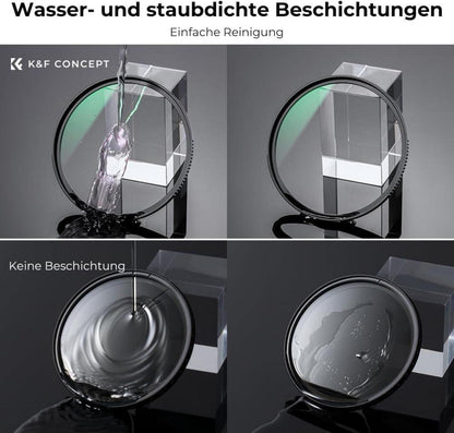 UV Filter 77mm Schott-Glas B270 28 Schichten MC Super Slim Schutz Kamera