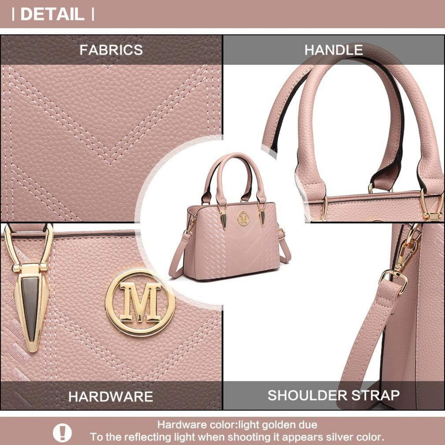 Damen Handtasche Mittelgroß Lychee Muster Hochwertiges Pu-Leder