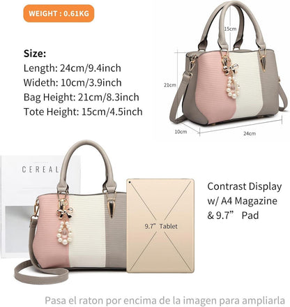 Damen Handtasche Mittelgroß Multicolor Elegant Citytasche