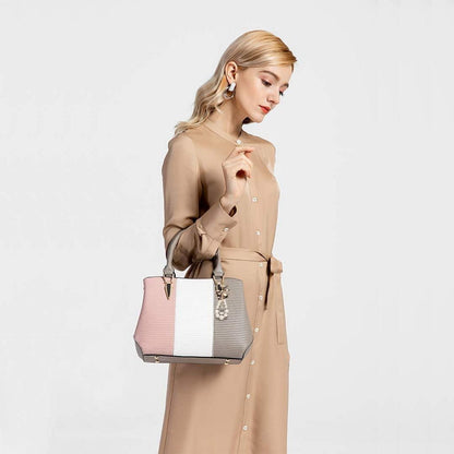 Damen Handtasche Mittelgroß Multicolor Elegant Citytasche