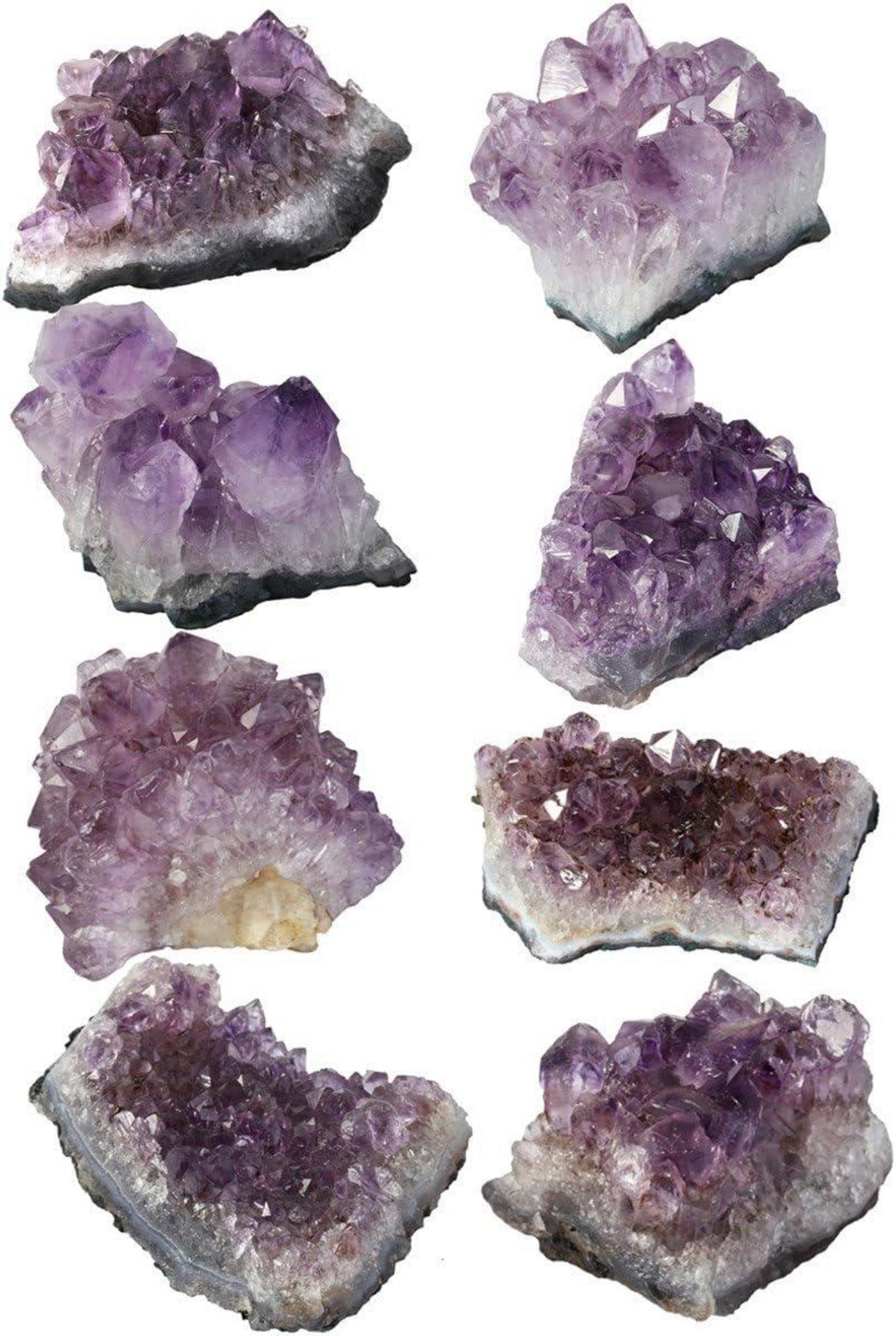 Amethyst Drusensegment Edelstein Kristall Naturstück Deko 5 Stück 15-40g