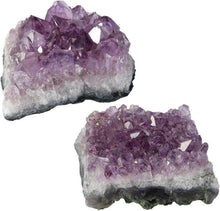 Natürlicher Amethyst Druse Edelstein Kristall Dekoration 2 Stück