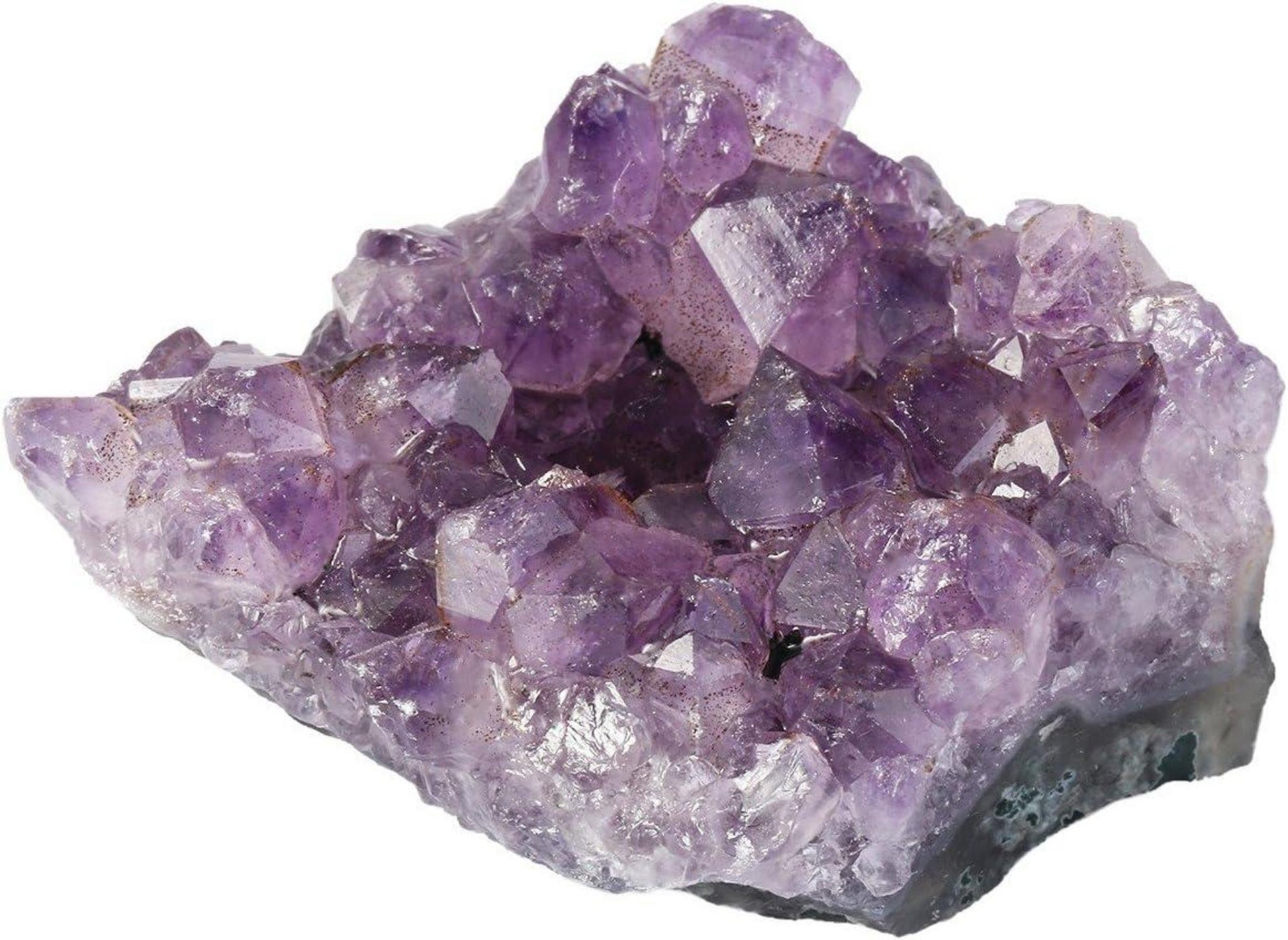 Natürlicher Amethyst Druse Edelstein Kristall Dekoration 2 Stück