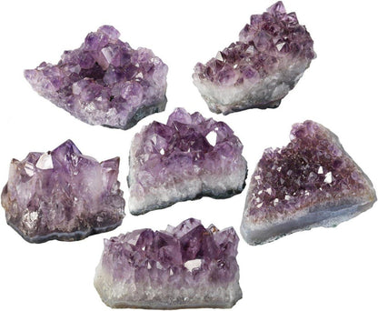 Natürlicher Amethyst Druse 2 Stück Deko Kristall Edelstein ca. 40-80g