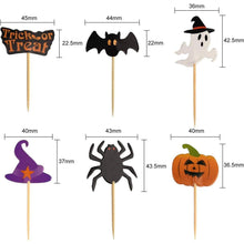 Halloween Cupcake Topper Zahnstocher Markierungsfahnen 60