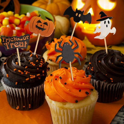 Halloween Cupcake Topper Zahnstocher Markierungsfahnen 60