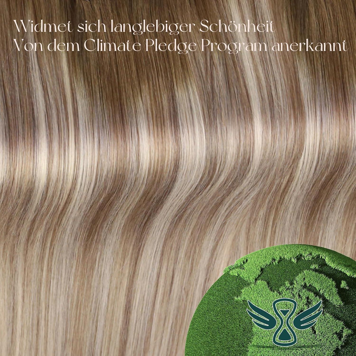 Echthaar Clip-in Extensions Ombre Blond bis Dunkelbraun