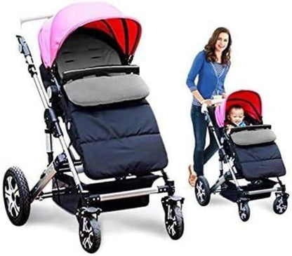 Fußsack Kinderwagen Winter Babyschale Buggy Dunkelgrau Waschbar & Passend universal