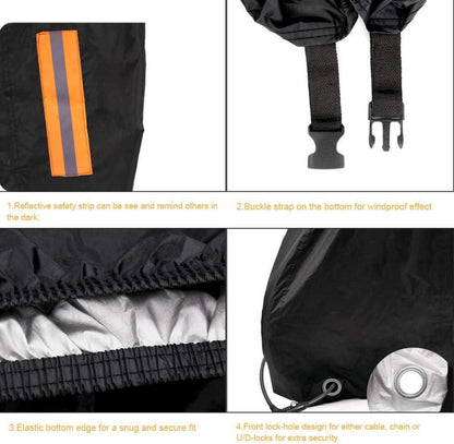 TOPTREK Motorrad Abdeckplane 210T Oxford Wasserdicht XXL Harley-Davidson Honda Suzuki Kawasaki 245 105 125 cm