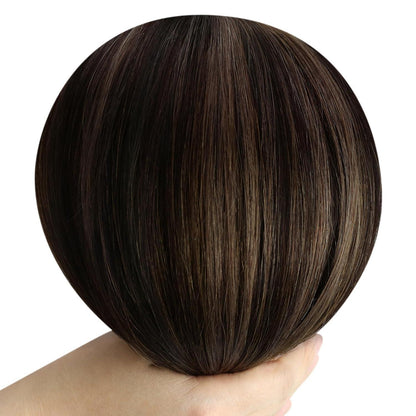 Clip-in Echthaar Extensions Braun Balayage 30cm 80g