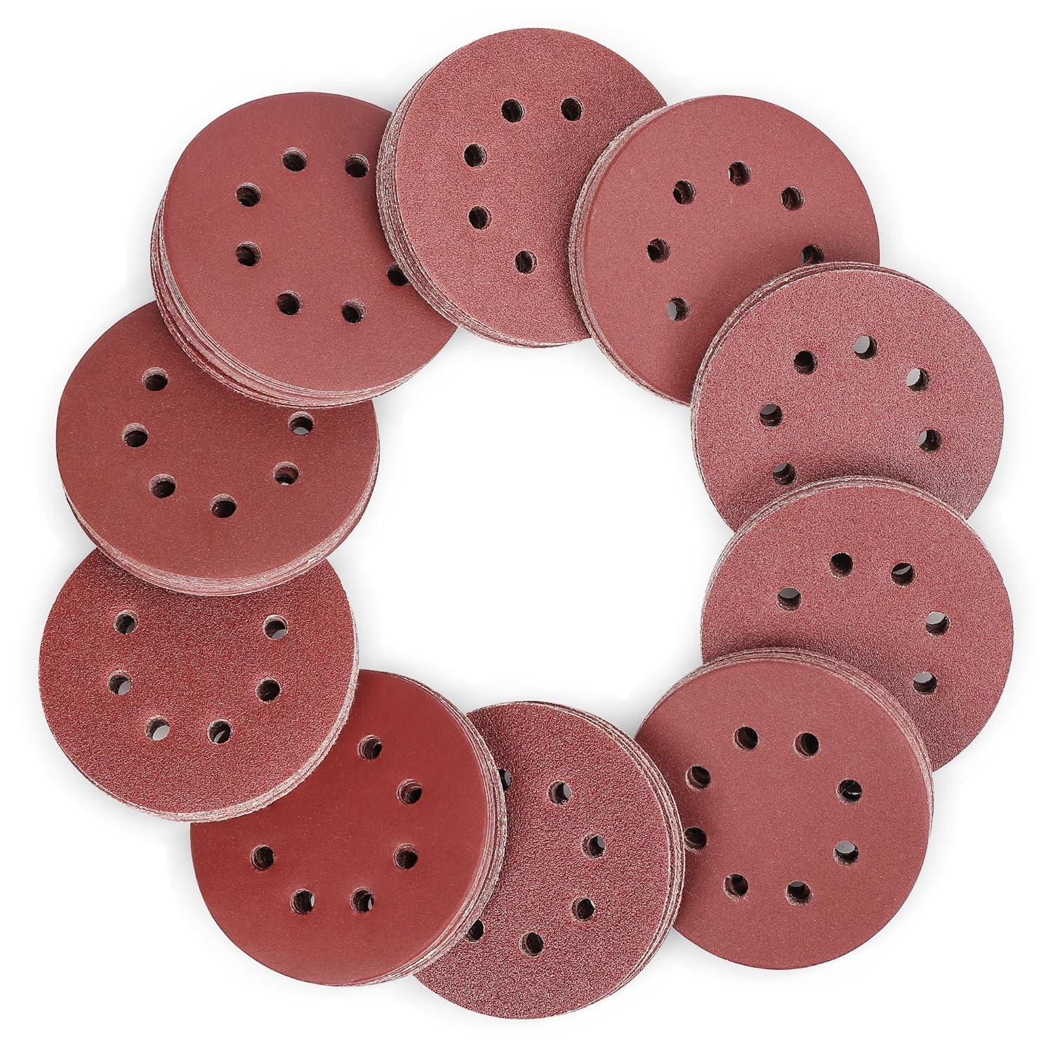 Schleifpapier 125mm Klett Schleifscheiben 150 Stück Körnung 60-600