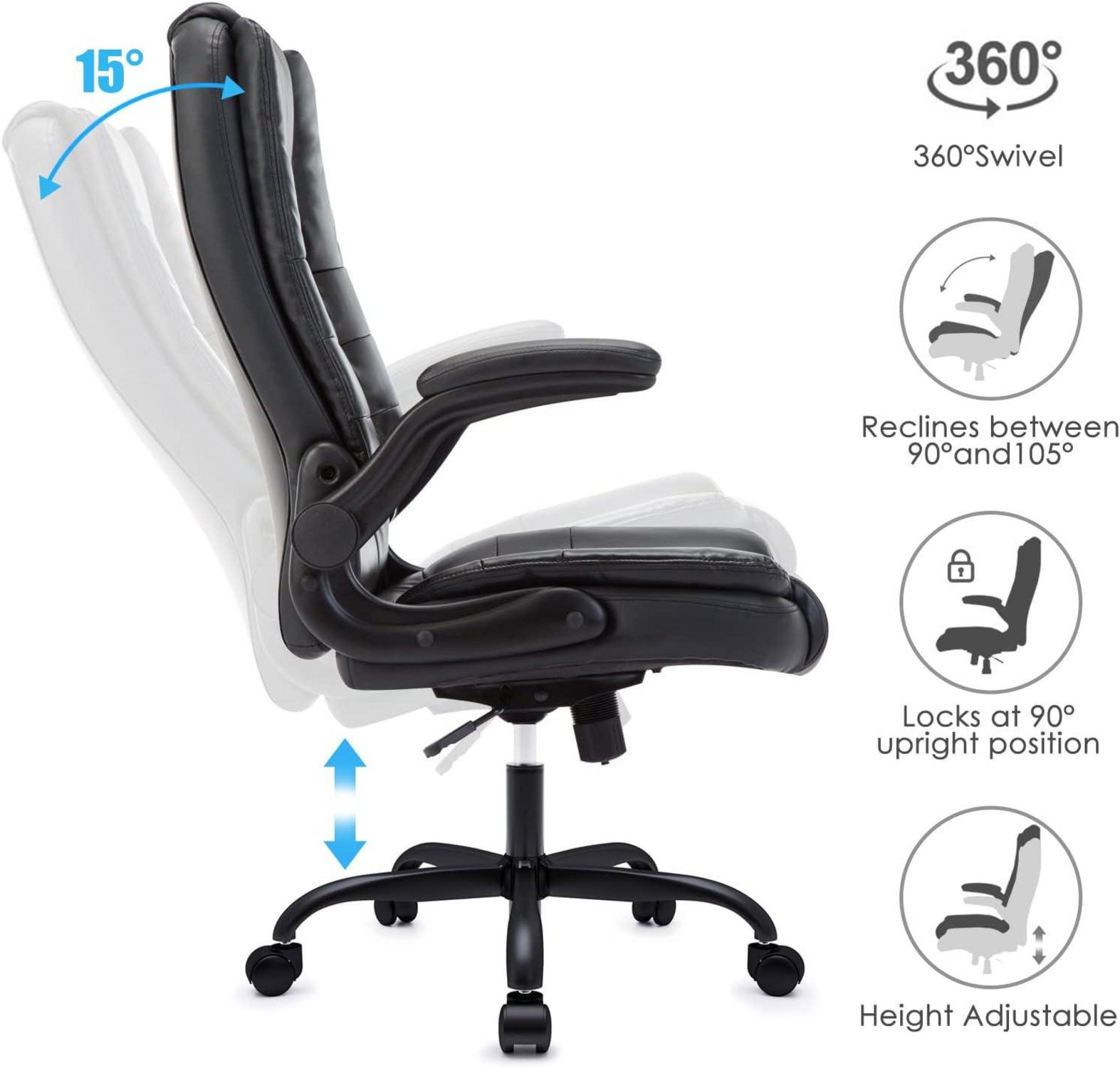 Intimate WM Heart Bürostuhl Schwarz Kunstleder ergonomisch höhenverstellbar 150kg
