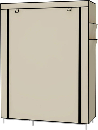 Kleiderschrank Faltschrank Wäscheschrank 105x45x170cm Canvas Beige