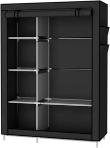 Geräumiger Faltschrank mit Abdeckung und Stoffbezug