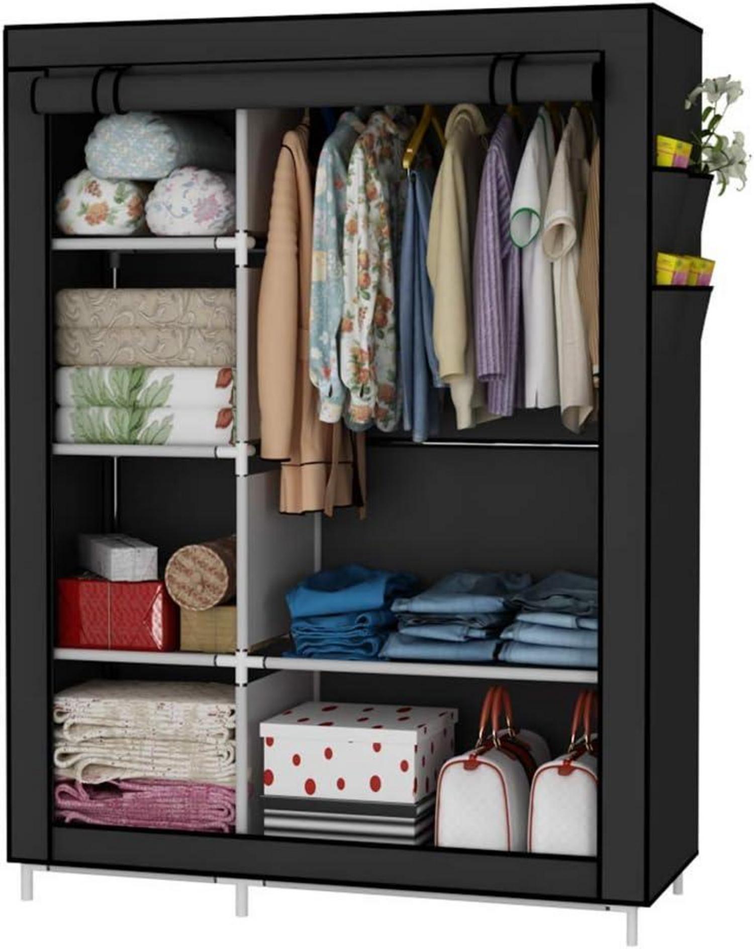 UDEAR Faltschrank Kleiderschrank Wäscheschrank Canvas
