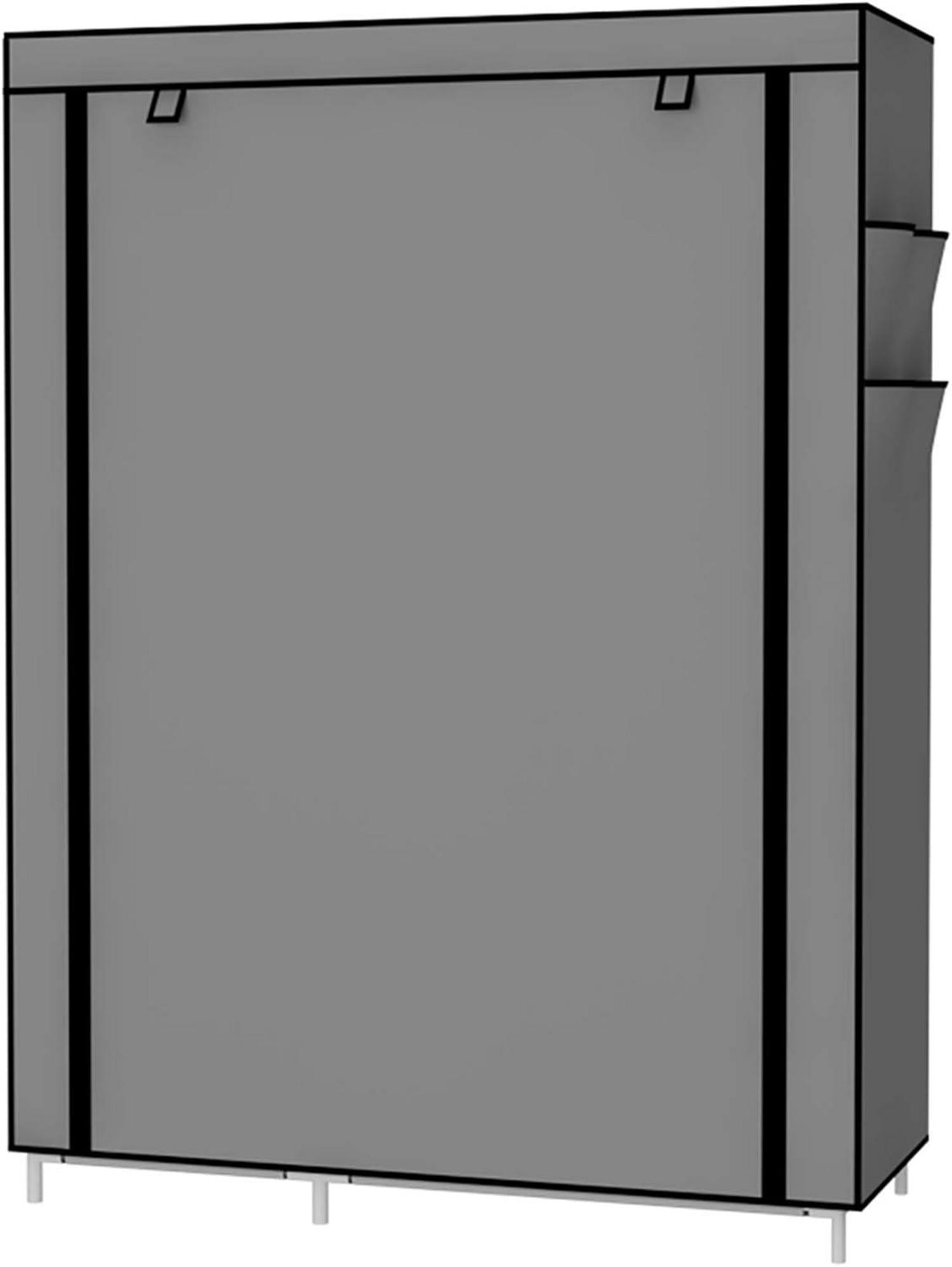 Kleiderschrank Faltschrank Wäscheschrank Canvas Grau 105x45x170 cm