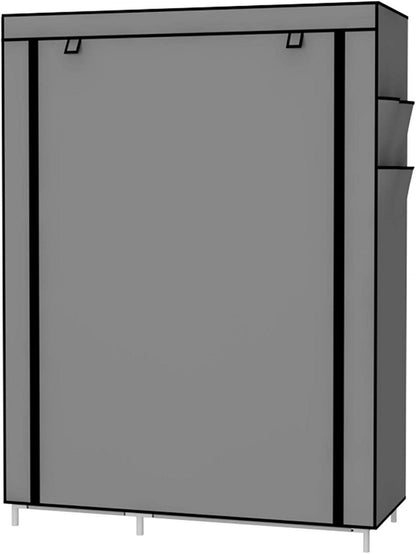 Kleiderschrank Faltschrank Wäscheschrank Canvas Grau 105x45x170 cm