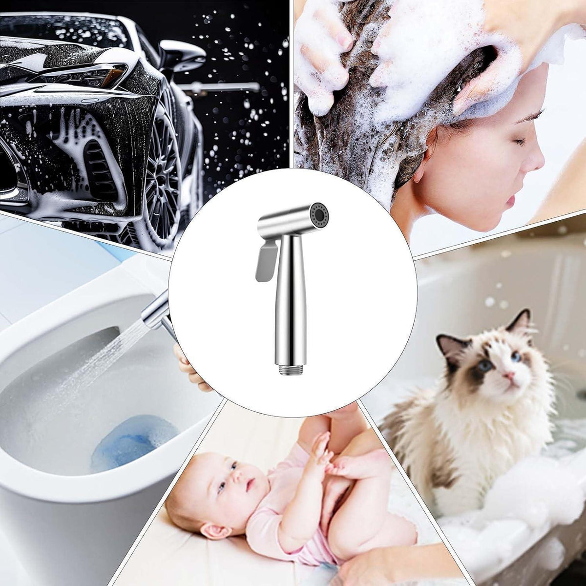 Handbrause Bidet Edelstahl – Wassersparend & Vielseitig