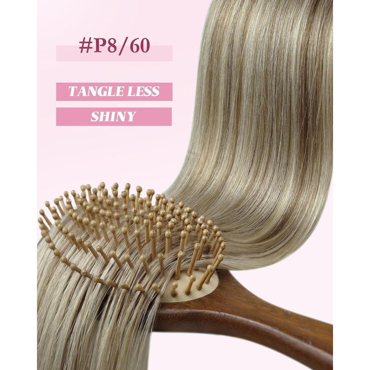 Echthaar Micro Ring Extensions Hellbraun 45cm