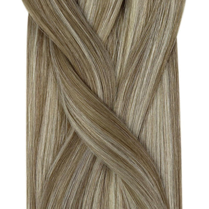 Echthaar Micro Ring Extensions Hellbraun 45cm