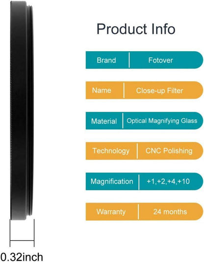 Nahaufnahmen Filter Set 40.5mm (+1, +2, +4, +10) Tasche