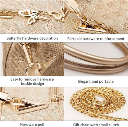 Damen Handtaschen Set Mittelgroß Umhängetasche Portemonnaie 4-teilig