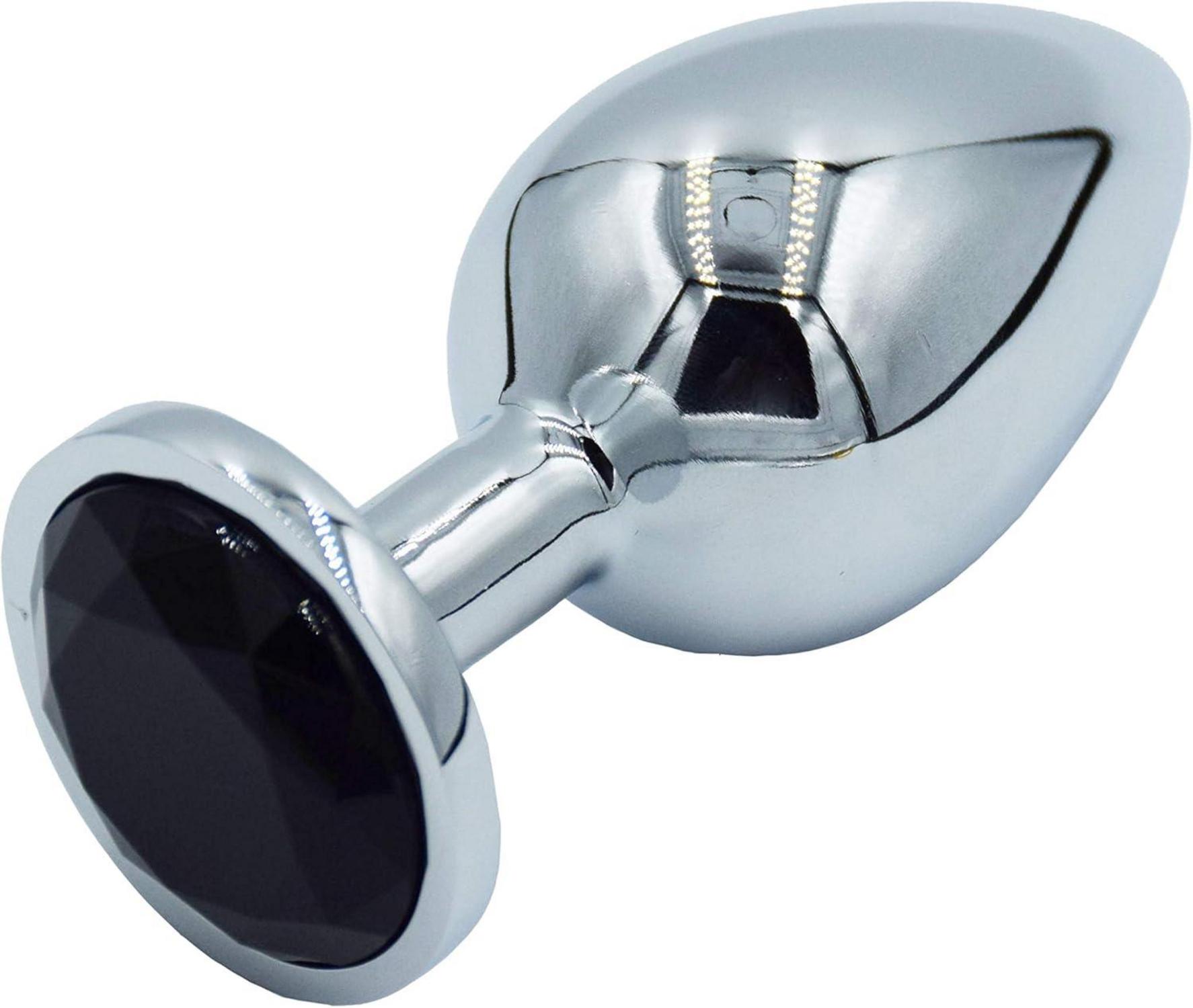 Kleiner Metall Anal Butt Plug für Anfänger Schwarz