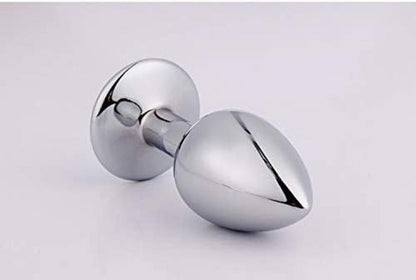 Kleiner Metall Anal Butt Plug Schwarz Kristall 7cm x 2,8cm