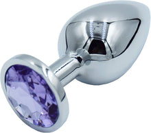 Kleiner Lila Metall Analplug Set Sex Spielzeug 28mm