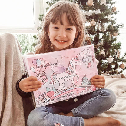 Adventskalender für Mädchen Damen 2024 mit 24 Schmuck Überraschungen Rosa