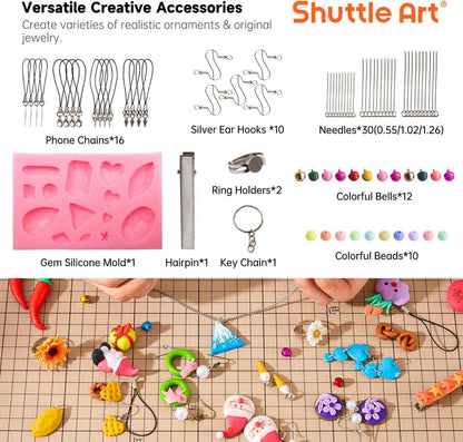 Shuttle Art Polymer Clay Set 50 Farben, Ofenhärtendes Ton-Set