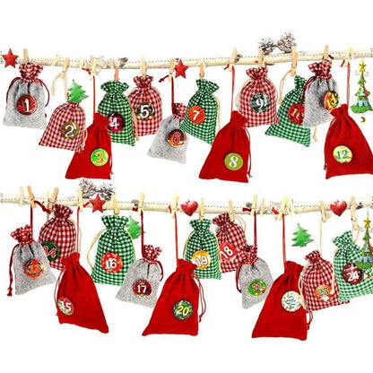 Adventskalender zum Befüllen XXL 24 Geschenksäckchen