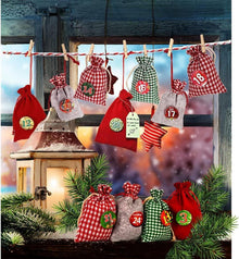 Adventskalender zum Befüllen XXL 24 Geschenksäckchen