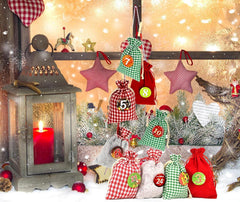 Adventskalender Stoffsäckchen zum Befüllen und Aufhängen