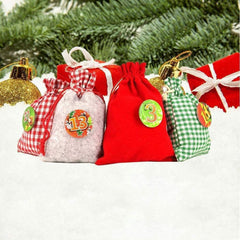 Adventskalender Stoffsäckchen zum Selberbefüllen 24 XXL taschen Zahlen Buttons