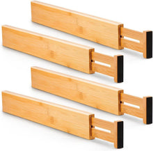 Utoplike Schubladentrenner Bambus verstellbar gefedert 42-55cm