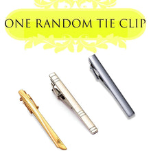 Herren Krawatte Set Seide Florales Muster Manschettenknöpfe