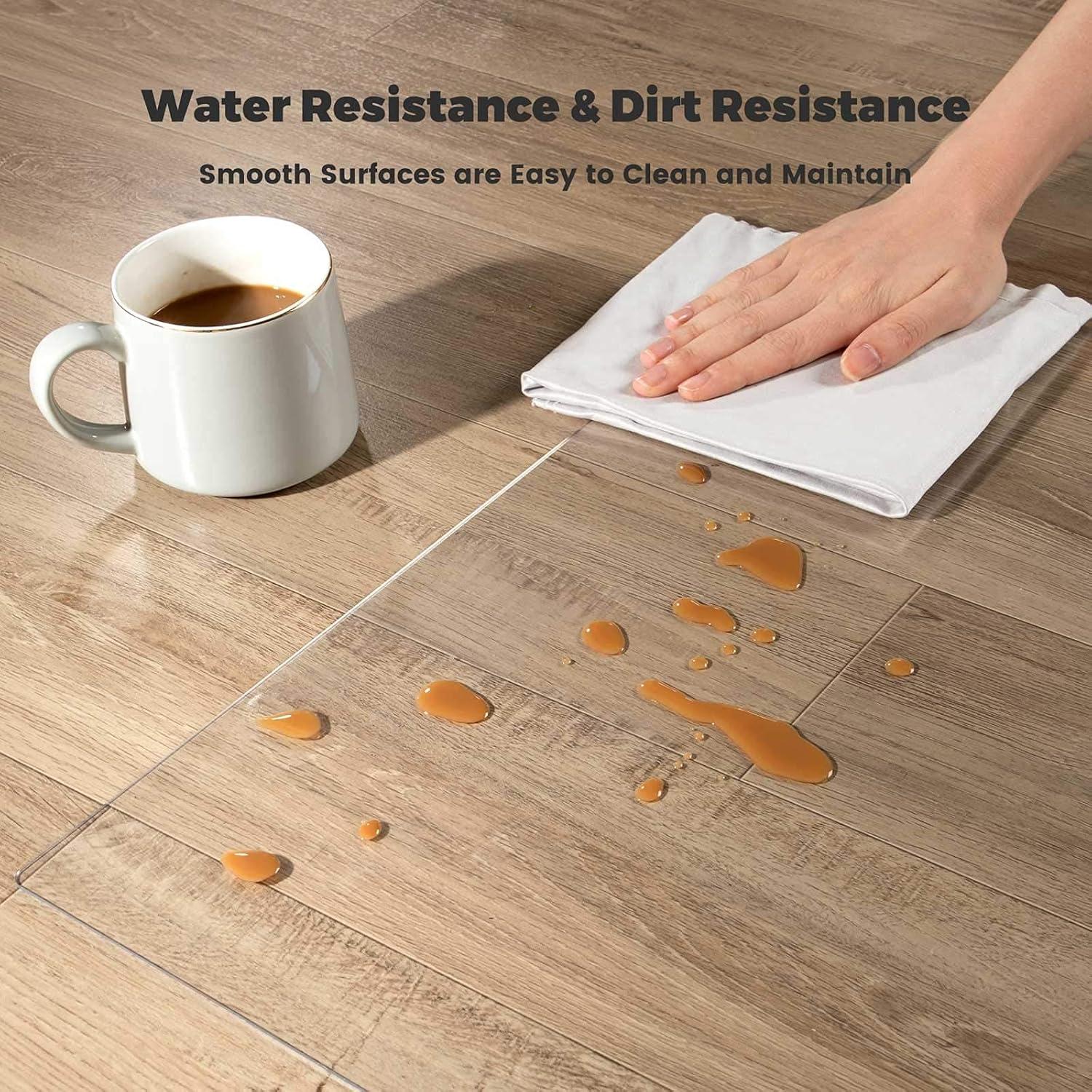 Bodenschutzmatte Bürostuhl Transparent 90x120cm Unterlage Lippe Sehr Stabil