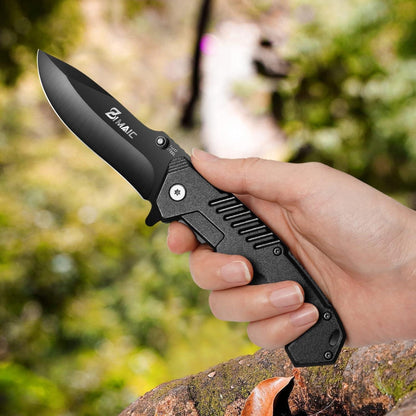 Klappmesser Scharfes Taschenmesser Einhandmesser Schwarz