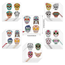Totenkopf Tattoo Set Kinder Halloween Party 100 Stück