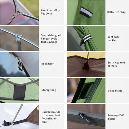 Ultraleichtes Campingzelt Cloud Up 2 - 2 Personen, 3-4