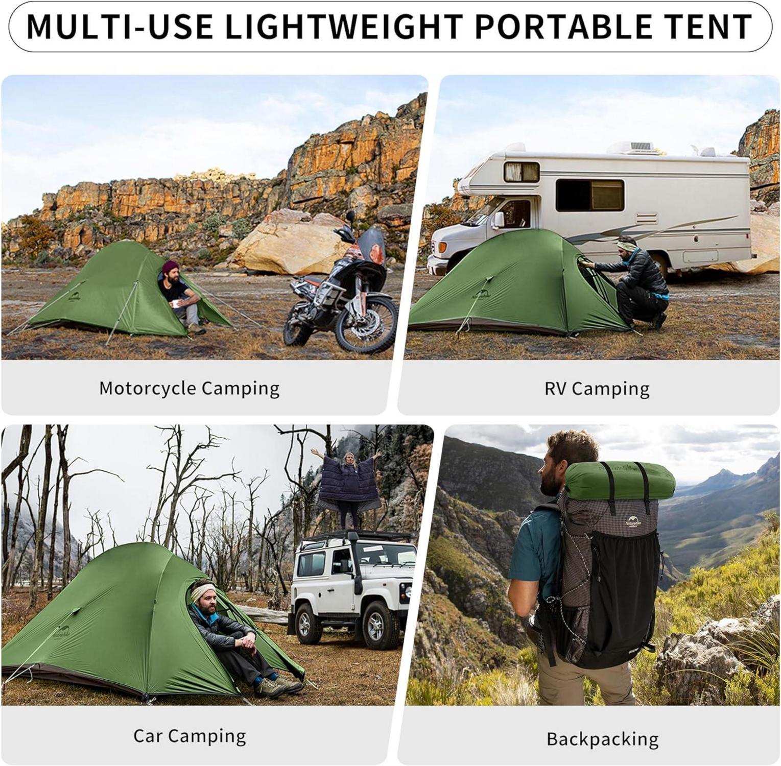 Naturehike Cloud up 2 Ultraleichtes Campingzelt 2 Personen 3-4 Saison Green