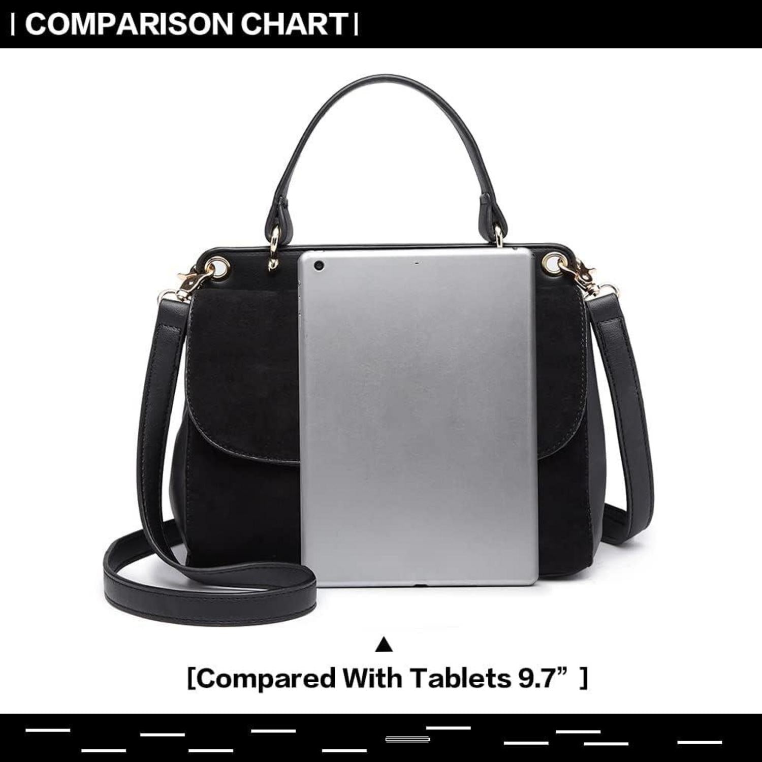 Elegante Damenhandtasche Schwarz Schultertasche Umhängetasche