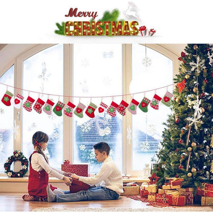 24x Filz Adventskalender Weihnachtskalender Kette Kinder