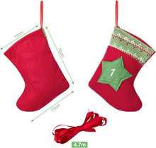 24x Filz Adventskalender Weihnachtskalender Kette Kinder