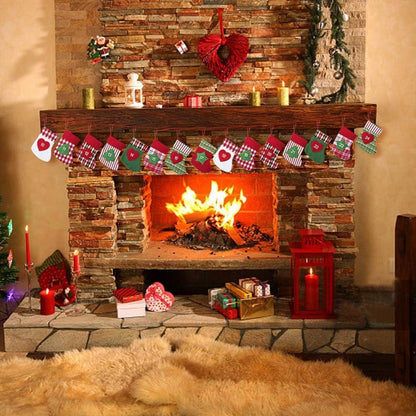 24x Adventskalender zum Befüllen Weihnachtskalender Kette Filz