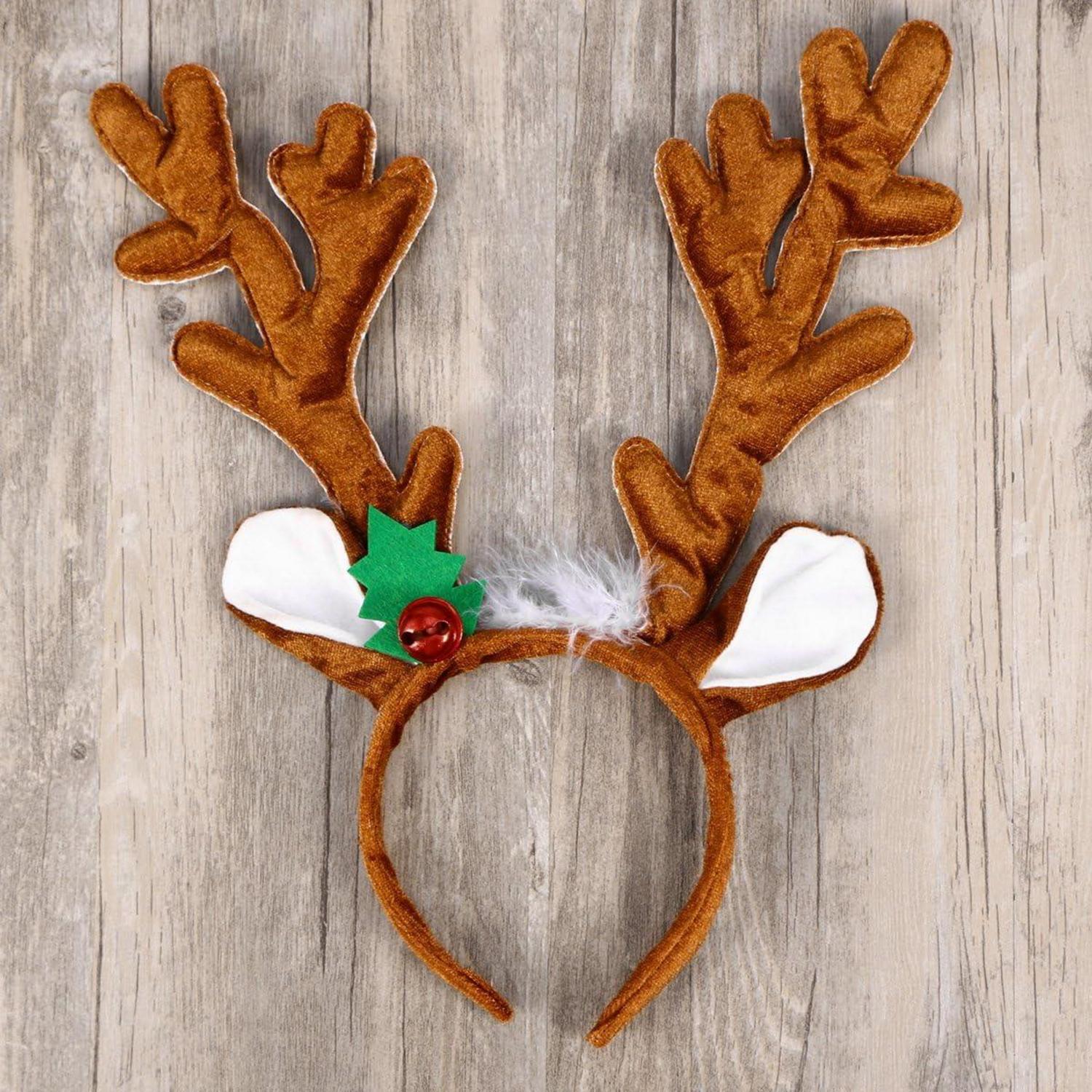 Rentier-Geweih-Stirnband Weihnachts-Stirnbänder Erwachsene