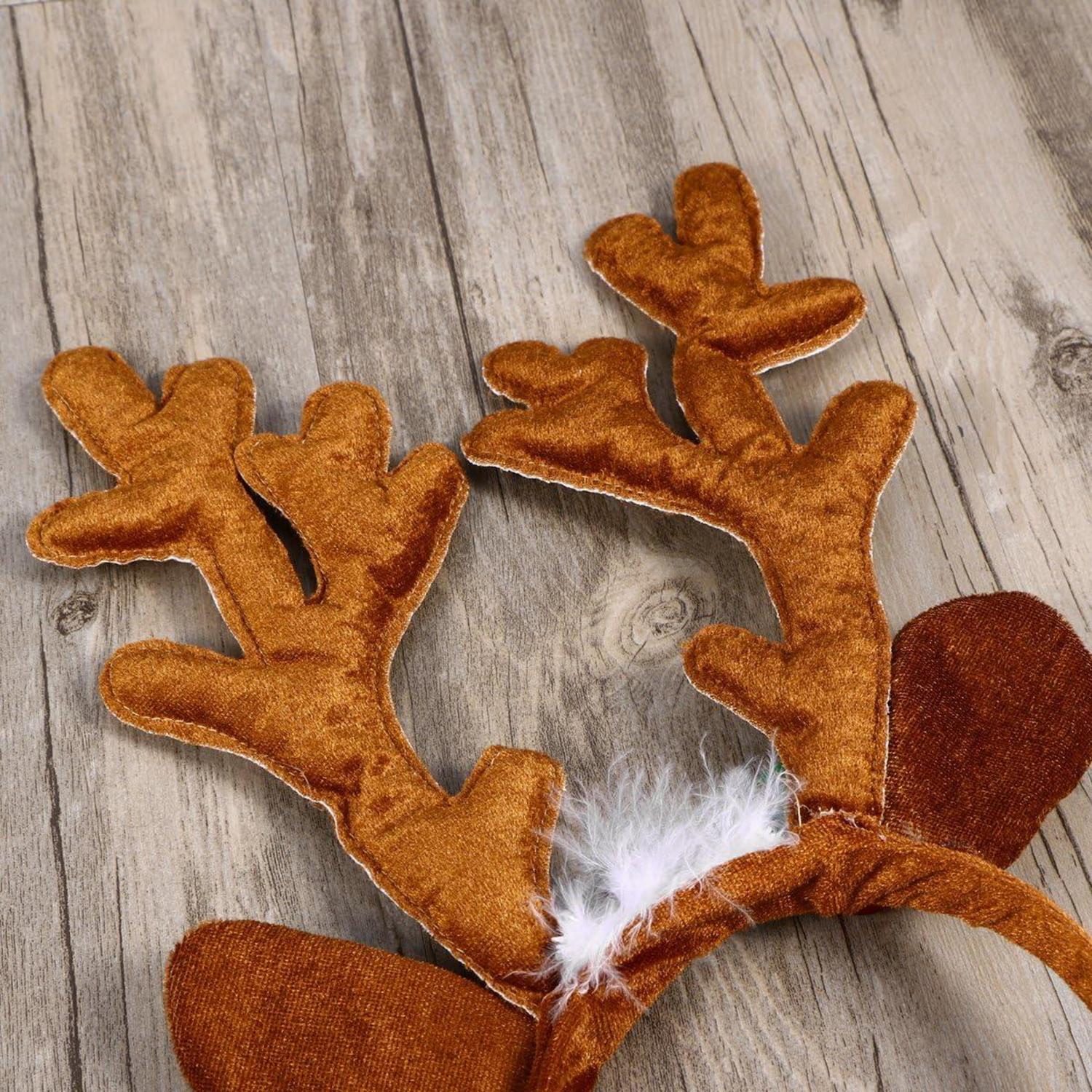 Rentier-Geweih-Stirnband Weihnachts-Accessoire Kinder Erwachsene