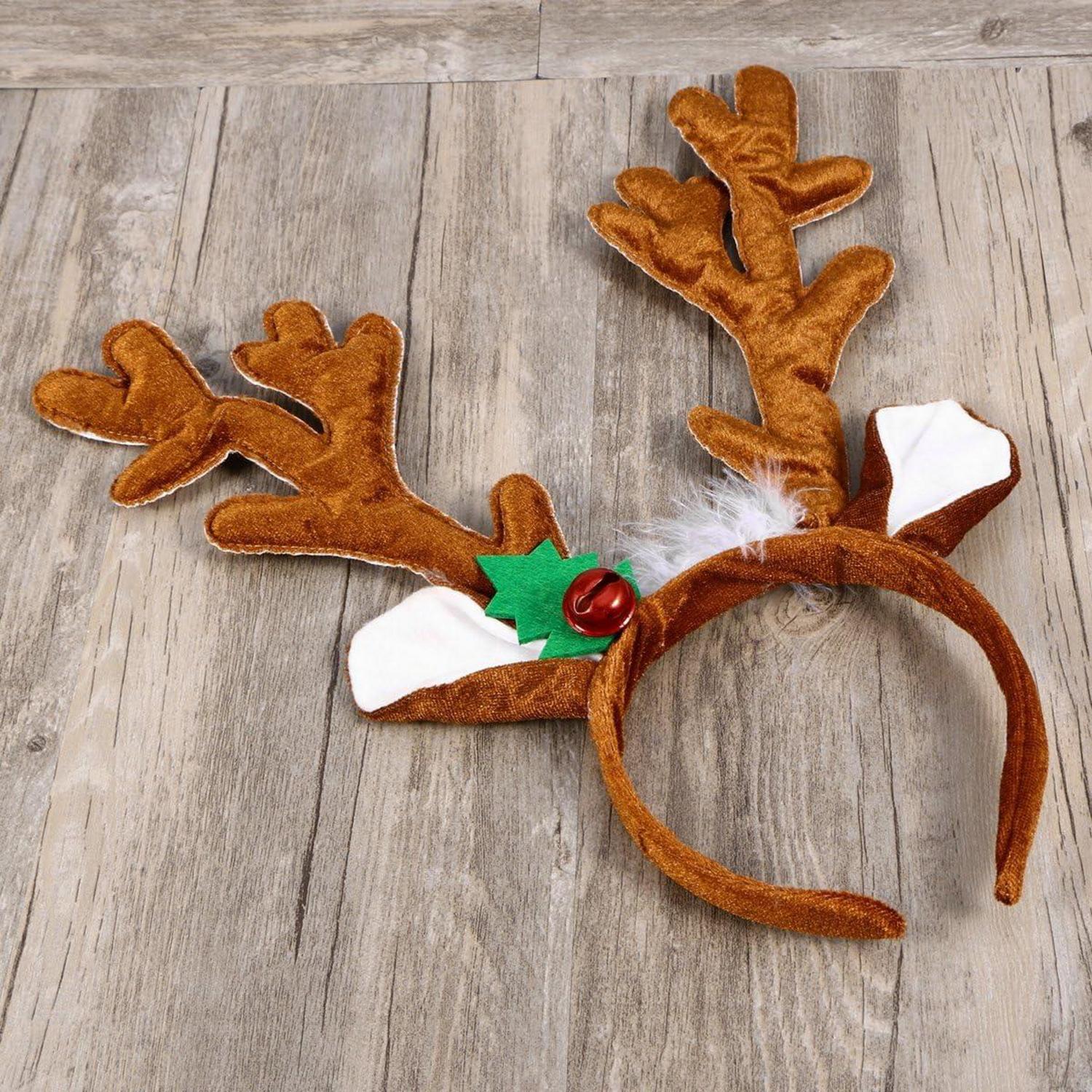 Rentier-Geweih-Stirnband Weihnachts-Stirnbänder Erwachsene Kinder