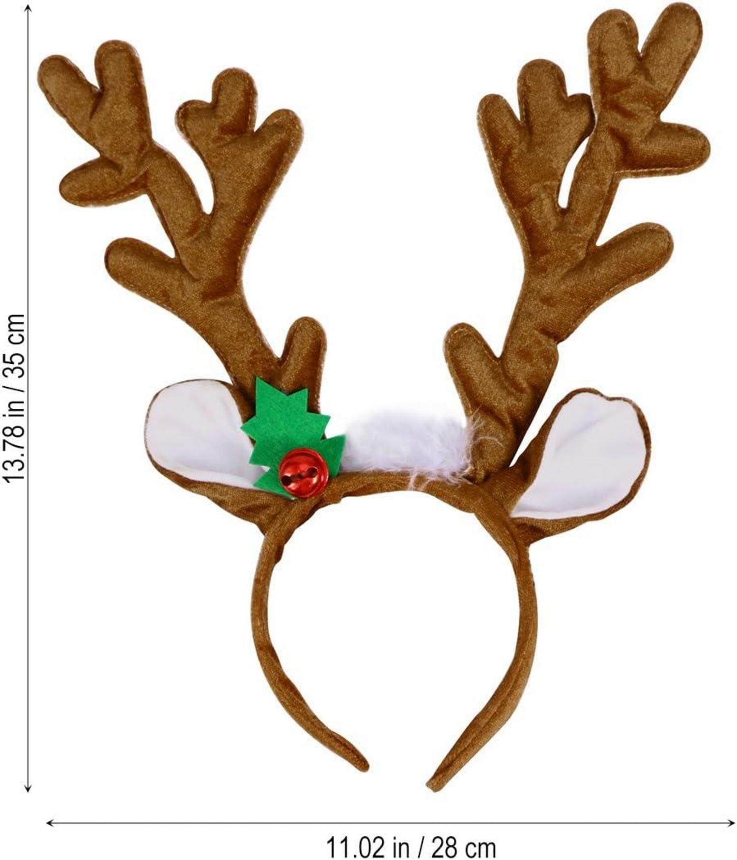 Rentier-Geweih-Stirnband Weihnachts-Accessoire Kinder Erwachsene